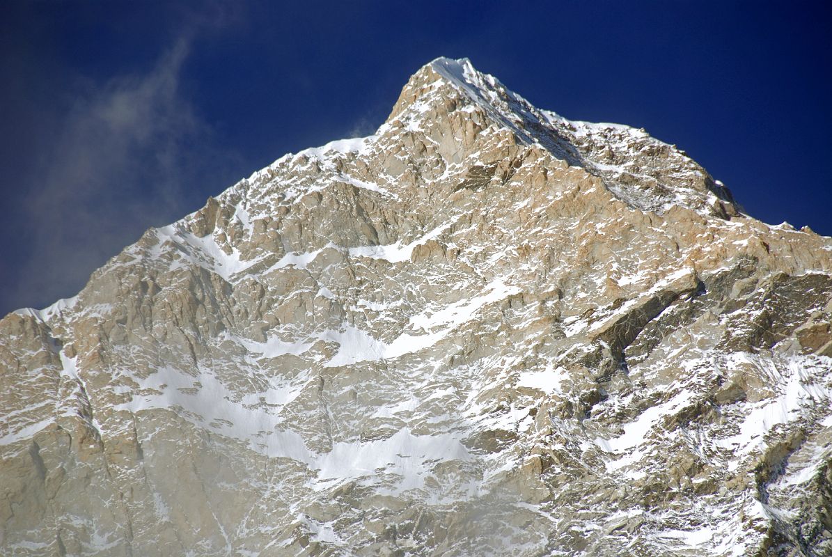 7 13 Makalu Summit Close Up Afternoon From Makalu Base Camp South